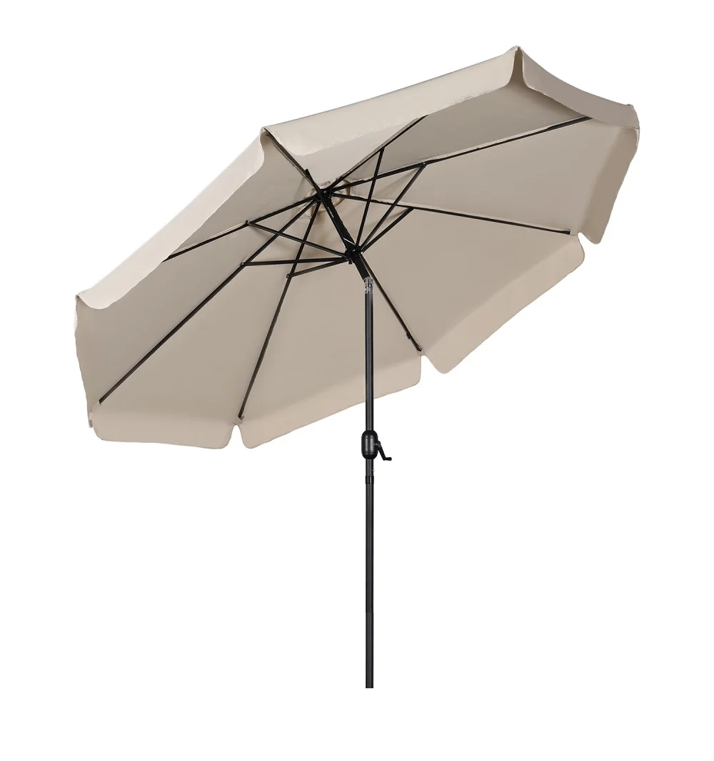 Puutarhavarjo, halkaisija 300 cm, beige 8-paneelinen katos